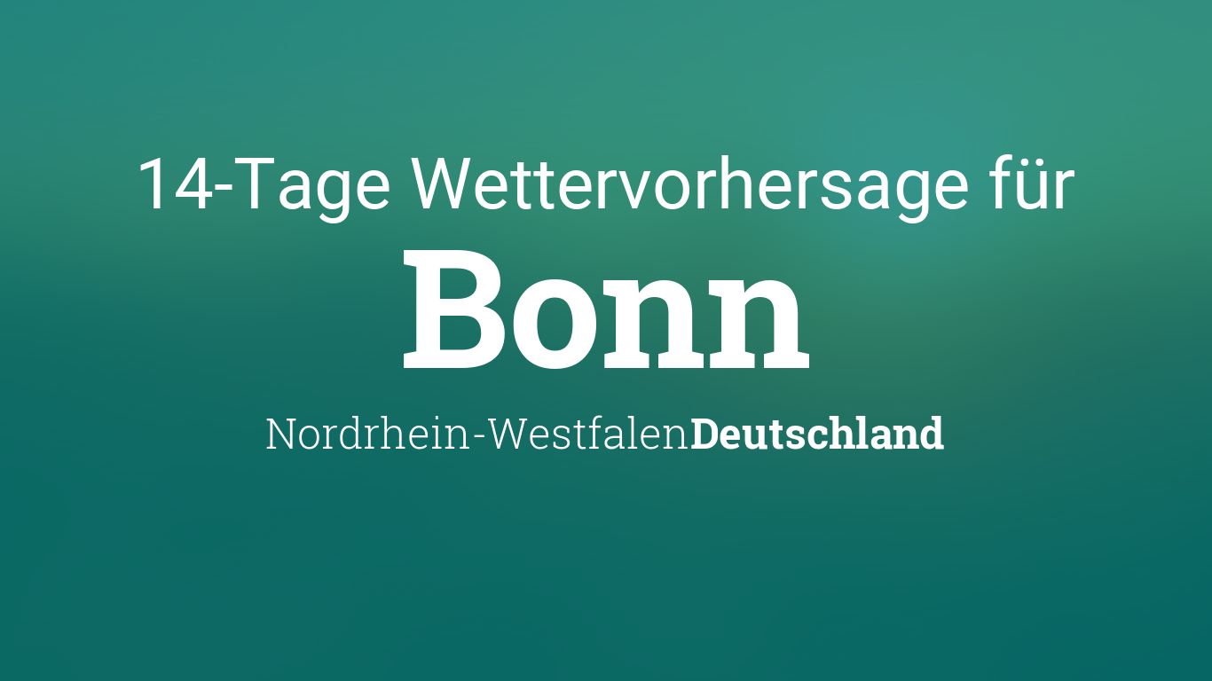 Wetter Bonn 14 Tage